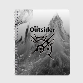 Тетрадь с принтом The Outsider в Курске, 100% бумага | 48 листов, плотность листов — 60 г/м2, плотность картонной обложки — 250 г/м2. Листы скреплены сбоку удобной пружинной спиралью. Уголки страниц и обложки скругленные. Цвет линий — светло-серый
 | 