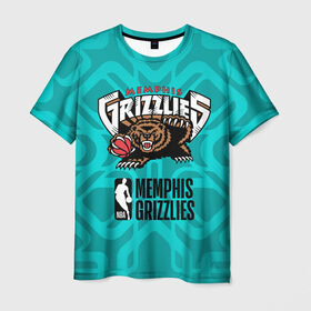 Мужская футболка 3D с принтом Memphis Grizzlies 12 в Курске, 100% полиэфир | прямой крой, круглый вырез горловины, длина до линии бедер | 