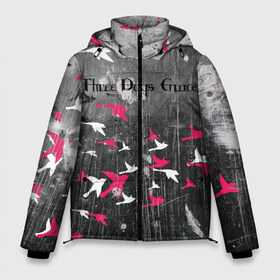 Мужская зимняя куртка 3D с принтом Three Days Grace art в Курске, верх — 100% полиэстер; подкладка — 100% полиэстер; утеплитель — 100% полиэстер | длина ниже бедра, свободный силуэт Оверсайз. Есть воротник-стойка, отстегивающийся капюшон и ветрозащитная планка. 

Боковые карманы с листочкой на кнопках и внутренний карман на молнии. | Тематика изображения на принте: art | days | grace | music | rock | three | арт | гранж | музыка | рок