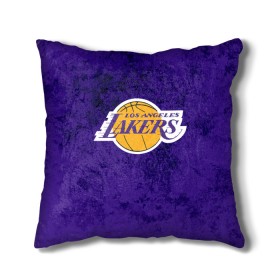 Подушка 3D с принтом LA LAKERS в Курске, наволочка – 100% полиэстер, наполнитель – холлофайбер (легкий наполнитель, не вызывает аллергию). | состоит из подушки и наволочки. Наволочка на молнии, легко снимается для стирки | america | basketball | kobe bryant | la | la lakers | lakers | los angeles lakers | nba | usa | баскетбол | кобе брайант | лос анджелес лейкерс | нба | сша