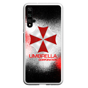 Чехол для Honor 20 с принтом UMBRELLA CORP в Курске, Силикон | Область печати: задняя сторона чехла, без боковых панелей | biohazard | biohazard 7 | crocodile | fang | game | hand | monster | new umbrella | resident evil | resident evil 7 | umbrella | umbrella corp | umbrella corporation | zombie | обитель