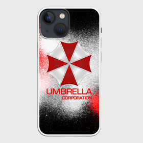 Чехол для iPhone 13 mini с принтом UMBRELLA CORP в Курске,  |  | Тематика изображения на принте: biohazard | biohazard 7 | crocodile | fang | game | hand | monster | new umbrella | resident evil | resident evil 7 | umbrella | umbrella corp | umbrella corporation | zombie | обитель