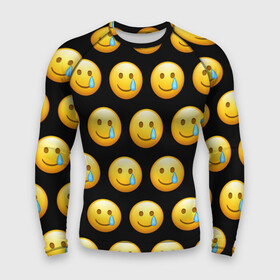 Мужской рашгард 3D с принтом New Emoji в Курске,  |  | crying | emoji | smile | smiling face with tear | tear | плачущий | слеза | смайлик | улыбка | эмодзи