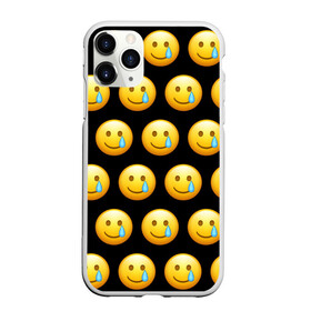 Чехол для iPhone 11 Pro Max матовый с принтом New Emoji в Курске, Силикон |  | crying | emoji | smile | smiling face with tear | tear | плачущий | слеза | смайлик | улыбка | эмодзи