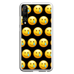 Чехол для Honor P30 с принтом New Emoji в Курске, Силикон | Область печати: задняя сторона чехла, без боковых панелей | Тематика изображения на принте: crying | emoji | smile | smiling face with tear | tear | плачущий | слеза | смайлик | улыбка | эмодзи