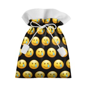 Подарочный 3D мешок с принтом New Emoji в Курске, 100% полиэстер | Размер: 29*39 см | crying | emoji | smile | smiling face with tear | tear | плачущий | слеза | смайлик | улыбка | эмодзи