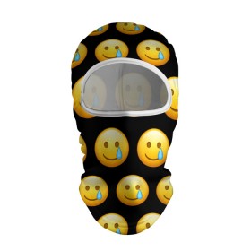 Балаклава 3D с принтом New Emoji в Курске, 100% полиэстер, ткань с особыми свойствами — Activecool | плотность 150–180 г/м2; хорошо тянется, но при этом сохраняет форму. Закрывает шею, вокруг отверстия для глаз кайма. Единый размер | crying | emoji | smile | smiling face with tear | tear | плачущий | слеза | смайлик | улыбка | эмодзи