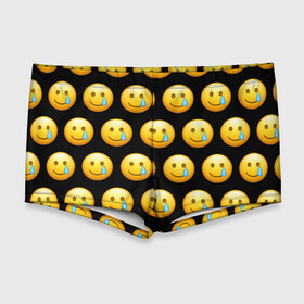 Мужские купальные плавки 3D с принтом New Emoji в Курске, Полиэстер 85%, Спандекс 15% |  | Тематика изображения на принте: crying | emoji | smile | smiling face with tear | tear | плачущий | слеза | смайлик | улыбка | эмодзи