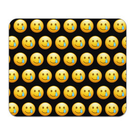 Коврик для мышки прямоугольный с принтом New Emoji в Курске, натуральный каучук | размер 230 х 185 мм; запечатка лицевой стороны | Тематика изображения на принте: crying | emoji | smile | smiling face with tear | tear | плачущий | слеза | смайлик | улыбка | эмодзи