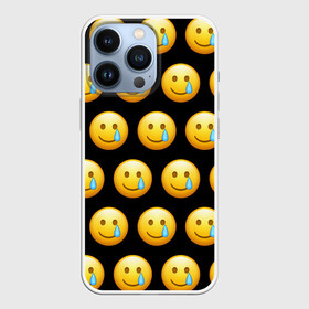 Чехол для iPhone 13 Pro с принтом New Emoji в Курске,  |  | crying | emoji | smile | smiling face with tear | tear | плачущий | слеза | смайлик | улыбка | эмодзи