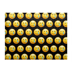 Обложка для студенческого билета с принтом New Emoji в Курске, натуральная кожа | Размер: 11*8 см; Печать на всей внешней стороне | crying | emoji | smile | smiling face with tear | tear | плачущий | слеза | смайлик | улыбка | эмодзи