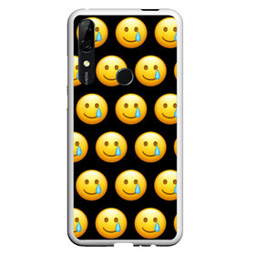 Чехол для Honor P Smart Z с принтом New Emoji в Курске, Силикон | Область печати: задняя сторона чехла, без боковых панелей | Тематика изображения на принте: crying | emoji | smile | smiling face with tear | tear | плачущий | слеза | смайлик | улыбка | эмодзи
