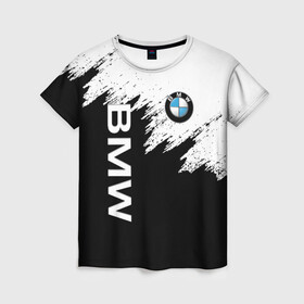 Женская футболка 3D с принтом BMW | БМВ (Z) в Курске, 100% полиэфир ( синтетическое хлопкоподобное полотно) | прямой крой, круглый вырез горловины, длина до линии бедер | bmw | bmw performance | m | motorsport | performance | бмв | моторспорт