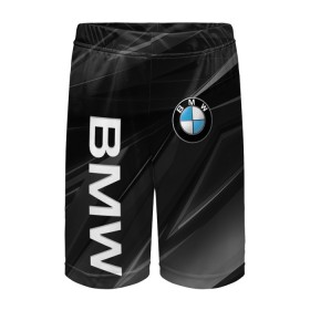 Детские спортивные шорты 3D с принтом BMW в Курске,  100% полиэстер
 | пояс оформлен широкой мягкой резинкой, ткань тянется
 | bmw | bmw performance | m | motorsport | performance | бмв | моторспорт