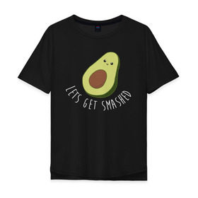 Мужская футболка хлопок Oversize с принтом Авокадо в Курске, 100% хлопок | свободный крой, круглый ворот, “спинка” длиннее передней части | авокадо | мемы | минимализм | прикольные картинки | прикольные надписи | растение | фрукт