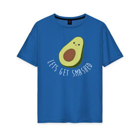 Женская футболка хлопок Oversize с принтом Авокадо в Курске, 100% хлопок | свободный крой, круглый ворот, спущенный рукав, длина до линии бедер
 | авокадо | мемы | минимализм | прикольные картинки | прикольные надписи | растение | фрукт