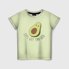 Детская футболка 3D с принтом Авокадо в Курске, 100% гипоаллергенный полиэфир | прямой крой, круглый вырез горловины, длина до линии бедер, чуть спущенное плечо, ткань немного тянется | авокадо | мемы | минимализм | прикольные картинки | прикольные надписи | растение | фрукт