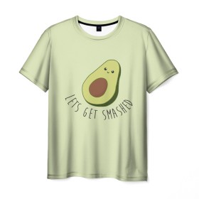 Мужская футболка 3D с принтом Авокадо в Курске, 100% полиэфир | прямой крой, круглый вырез горловины, длина до линии бедер | авокадо | мемы | минимализм | прикольные картинки | прикольные надписи | растение | фрукт