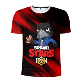 Мужская футболка 3D спортивная с принтом BRAWL STARS в Курске, 100% полиэстер с улучшенными характеристиками | приталенный силуэт, круглая горловина, широкие плечи, сужается к линии бедра | Тематика изображения на принте: bibi | brawl stars | crow | el brown | leon | leon shark | max | sally leon | shark | stars | werewolf | акула | биби | ворон | леон | оборотень
