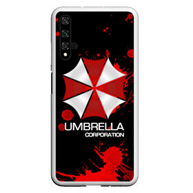 Чехол для Honor 20 с принтом UMBRELLA CORP в Курске, Силикон | Область печати: задняя сторона чехла, без боковых панелей | biohazard | biohazard 7 | crocodile | fang | game | hand | monster | new umbrella | resident evil | resident evil 7 | umbrella | umbrella corp | umbrella corporation | zombie | обитель