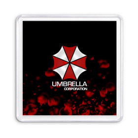 Магнит 55*55 с принтом UMBRELLA CORP в Курске, Пластик | Размер: 65*65 мм; Размер печати: 55*55 мм | biohazard | biohazard 7 | crocodile | fang | game | hand | monster | new umbrella | resident evil | resident evil 7 | umbrella | umbrella corp | umbrella corporation | zombie | обитель