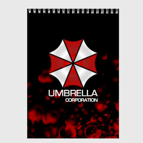 Скетчбук с принтом UMBRELLA CORP в Курске, 100% бумага
 | 48 листов, плотность листов — 100 г/м2, плотность картонной обложки — 250 г/м2. Листы скреплены сверху удобной пружинной спиралью | biohazard | biohazard 7 | crocodile | fang | game | hand | monster | new umbrella | resident evil | resident evil 7 | umbrella | umbrella corp | umbrella corporation | zombie | обитель