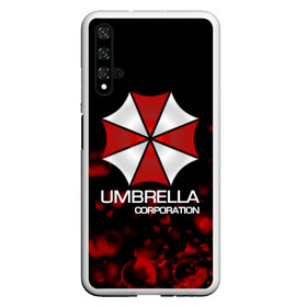 Чехол для Honor 20 с принтом UMBRELLA CORP в Курске, Силикон | Область печати: задняя сторона чехла, без боковых панелей | biohazard | biohazard 7 | crocodile | fang | game | hand | monster | new umbrella | resident evil | resident evil 7 | umbrella | umbrella corp | umbrella corporation | zombie | обитель