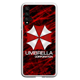 Чехол для Honor 20 с принтом UMBRELLA CORP в Курске, Силикон | Область печати: задняя сторона чехла, без боковых панелей | biohazard | biohazard 7 | crocodile | fang | game | hand | monster | new umbrella | resident evil | resident evil 7 | umbrella | umbrella corp | umbrella corporation | zombie | обитель