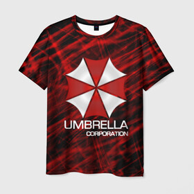 Мужская футболка 3D с принтом UMBRELLA CORP в Курске, 100% полиэфир | прямой крой, круглый вырез горловины, длина до линии бедер | biohazard | biohazard 7 | crocodile | fang | game | hand | monster | new umbrella | resident evil | resident evil 7 | umbrella | umbrella corp | umbrella corporation | zombie | обитель