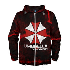 Мужская ветровка 3D с принтом UMBRELLA CORP в Курске, 100% полиэстер | подол и капюшон оформлены резинкой с фиксаторами, два кармана без застежек по бокам, один потайной карман на груди | biohazard | biohazard 7 | crocodile | fang | game | hand | monster | new umbrella | resident evil | resident evil 7 | umbrella | umbrella corp | umbrella corporation | zombie | обитель
