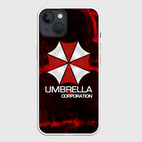 Чехол для iPhone 13 с принтом UMBRELLA CORP в Курске,  |  | biohazard | biohazard 7 | crocodile | fang | game | hand | monster | new umbrella | resident evil | resident evil 7 | umbrella | umbrella corp | umbrella corporation | zombie | обитель