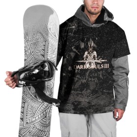 Накидка на куртку 3D с принтом DARK SOULS в Курске, 100% полиэстер |  | 3d | project dark | боевик | игра | лого | логотип | надпись | экшен | эмблема