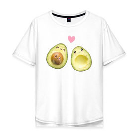 Мужская футболка хлопок Oversize с принтом Авокадо в Курске, 100% хлопок | свободный крой, круглый ворот, “спинка” длиннее передней части | авокадо | веган | еда блогеров | мемы | минимализм | прикольные картинки | прикольные надписи | растение | смешное авокадо | фрукт