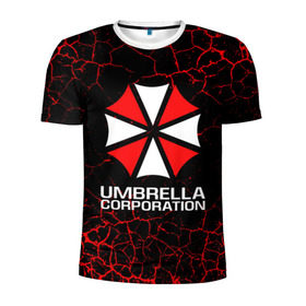 Мужская футболка 3D спортивная с принтом UMBRELLA CORPORATION. в Курске, 100% полиэстер с улучшенными характеристиками | приталенный силуэт, круглая горловина, широкие плечи, сужается к линии бедра | corp | corporation | resident evil | umbrella | umbrella corporation | зомби апокалипсис | зонт | игра
