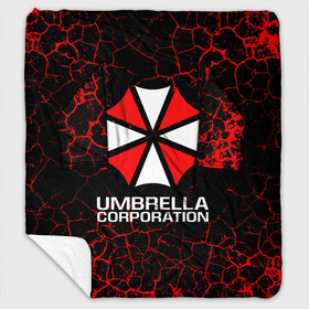 Плед с рукавами с принтом UMBRELLA CORPORATION в Курске, 100% полиэстер | Закругленные углы, все края обработаны. Ткань не мнется и не растягивается. Размер 170*145 | Тематика изображения на принте: corp | corporation | resident evil | umbrella | umbrella corporation | зомби апокалипсис | зонт | игра