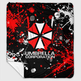 Плед с рукавами с принтом UMBRELLA CORPORATION в Курске, 100% полиэстер | Закругленные углы, все края обработаны. Ткань не мнется и не растягивается. Размер 170*145 | Тематика изображения на принте: corp | corporation | resident evil | umbrella | umbrella corporation | зомби апокалипсис | зонт | игра