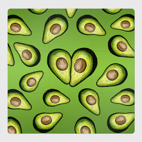 Магнитный плакат 3Х3 с принтом Люблю авокадо в Курске, Полимерный материал с магнитным слоем | 9 деталей размером 9*9 см | Тематика изображения на принте: food | green | vegetarian | вегетарианец | влюбленность | влюбленные | вместе навсегда | девушке | здоровый | здоровый образ жизни | зелень | кружка | любимая | любимый | люблю | май | натуральный