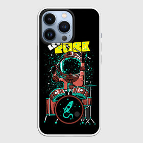 Чехол для iPhone 13 Pro с принтом Lets Rock в Курске,  |  | art | astronaut | drummer | drums | rock | rocket | space | арт | астронавт | барабанщик | барабаны | космонавт | космос | ракета | рок