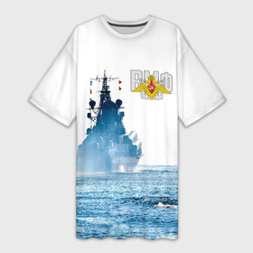 Платье-футболка 3D с принтом ВМФ в Курске,  |  | 23 февраля | army | армейка | армия | вмс | вмф | военно | войска | герб | мичман | море | морпех | морские | морской | моряк | пехота | подводник | россия | русский | рф | силы | флот