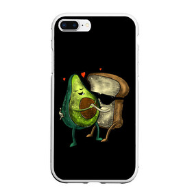 Чехол для iPhone 7Plus/8 Plus матовый с принтом Love в Курске, Силикон | Область печати: задняя сторона чехла, без боковых панелей | avocado | avocato | avogato | cat | cats | авокадо | авокато | авокот | картинка | картинки | кот | коте | котэ | прикольная | прикольные