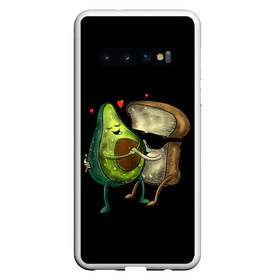 Чехол для Samsung Galaxy S10 с принтом Love в Курске, Силикон | Область печати: задняя сторона чехла, без боковых панелей | avocado | avocato | avogato | cat | cats | авокадо | авокато | авокот | картинка | картинки | кот | коте | котэ | прикольная | прикольные