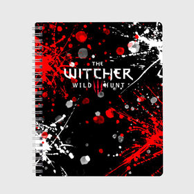 Тетрадь с принтом THE WITCHER в Курске, 100% бумага | 48 листов, плотность листов — 60 г/м2, плотность картонной обложки — 250 г/м2. Листы скреплены сбоку удобной пружинной спиралью. Уголки страниц и обложки скругленные. Цвет линий — светло-серый
 | geralt | the witcher | the witcher wild hunt | witcher | ведьмак | ведьмак 3 | геральт | сериал