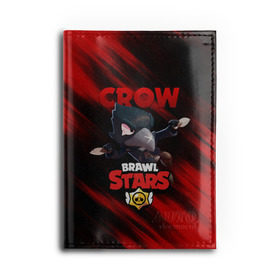 Обложка для автодокументов с принтом BRAWL STARS CROW в Курске, натуральная кожа |  размер 19,9*13 см; внутри 4 больших “конверта” для документов и один маленький отдел — туда идеально встанут права | bibi | brawl stars | crow | el brown | leon | leon shark | max | sally leon | shark | stars | werewolf | акула | биби | ворон | леон | оборотень