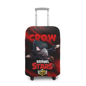 Чехол для чемодана 3D с принтом BRAWL STARS CROW в Курске, 86% полиэфир, 14% спандекс | двустороннее нанесение принта, прорези для ручек и колес | bibi | brawl stars | crow | el brown | leon | leon shark | max | sally leon | shark | stars | werewolf | акула | биби | ворон | леон | оборотень