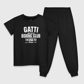 Детская пижама хлопок с принтом Gatti Boxing Club в Курске, 100% хлопок |  брюки и футболка прямого кроя, без карманов, на брюках мягкая резинка на поясе и по низу штанин
 | arturo gatti | arturo thunder gatti | gatti | thunder | артуро гатти | гатти