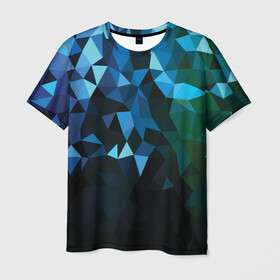 Мужская футболка 3D с принтом Starfall в Курске, 100% полиэфир | прямой крой, круглый вырез горловины, длина до линии бедер | abstract | line | абстракция | геометрия | линии | треугольники | фигуры