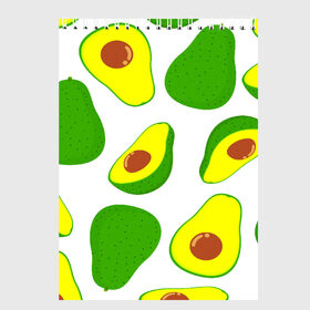 Скетчбук с принтом АВОКАДО в Курске, 100% бумага
 | 48 листов, плотность листов — 100 г/м2, плотность картонной обложки — 250 г/м2. Листы скреплены сверху удобной пружинной спиралью | ovakado | авокадо | фрукты