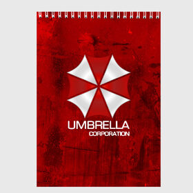 Скетчбук с принтом UMBRELLA CORP в Курске, 100% бумага
 | 48 листов, плотность листов — 100 г/м2, плотность картонной обложки — 250 г/м2. Листы скреплены сверху удобной пружинной спиралью | biohazard | biohazard 7 | crocodile | fang | game | hand | monster | new umbrella | resident evil | resident evil 7 | umbrella | umbrella corp | umbrella corporation | zombie | обитель
