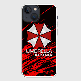 Чехол для iPhone 13 mini с принтом UMBRELLA CORP в Курске,  |  | biohazard | biohazard 7 | crocodile | fang | game | hand | monster | new umbrella | resident evil | resident evil 7 | umbrella | umbrella corp | umbrella corporation | zombie | обитель