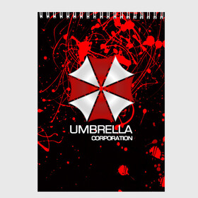 Скетчбук с принтом UMBRELLA CORP в Курске, 100% бумага
 | 48 листов, плотность листов — 100 г/м2, плотность картонной обложки — 250 г/м2. Листы скреплены сверху удобной пружинной спиралью | biohazard | biohazard 7 | crocodile | fang | game | hand | monster | new umbrella | resident evil | resident evil 7 | umbrella | umbrella corp | umbrella corporation | zombie | обитель